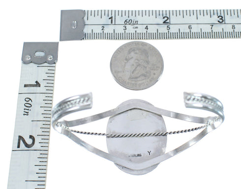 Onyx Authentic Sterling Silver Navajo Cuff Bracelet X11452